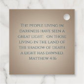 Ein Licht ist abgedämmt | Watercolor Custom Christ Geschenkanhänger (Rückseite)