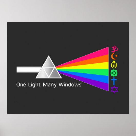 Ein Licht viele Fenster Prisma einheitlich Poster (Vorne)