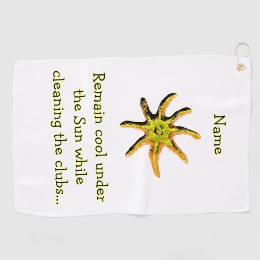 Ein Lichtstrahl des Glücks Golfhandtuch (Horizontal)