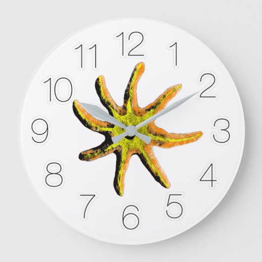 Ein Lichtstrahl des Glücks Große Wanduhr (Vorderseite)