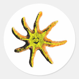 Ein Lichtstrahl des Glücks Runder Aufkleber