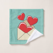 Ein Liebe Badhandtuch Set (Waschlappen)