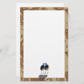 Ein Liebe-Brief an die Schweden - Herz in Camoufla Briefpapier (Vorne/Hinten)