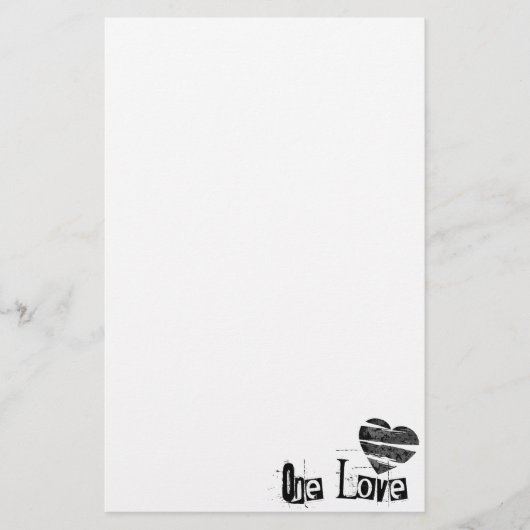 Ein Liebe-Herz-Schwarzes Briefpapier (Vorderseite)