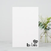 Ein Liebe-Herz-Schwarzes Briefpapier (Stehend Vorderseite)