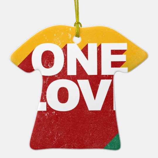 Ein Liebe-Plakat Keramik T-Shirt-Ornament