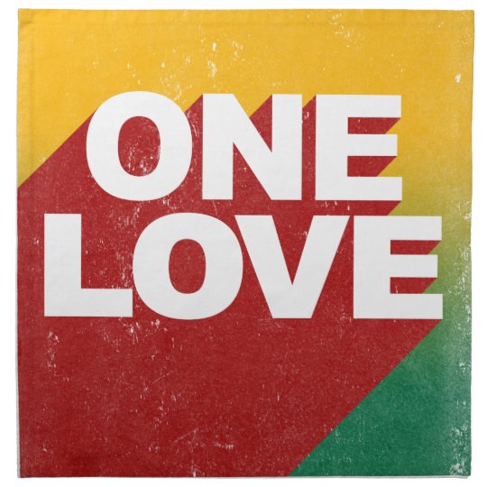 Ein Liebe-Plakat Stoffserviette