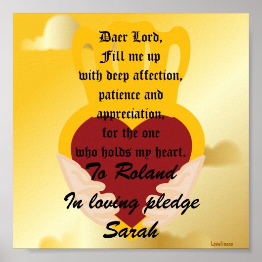 Ein Liebe Pledge Poster individualisieren (Vorne)