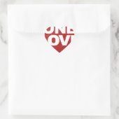 Ein Liebe-Poster Herz-Aufkleber (Tasche)