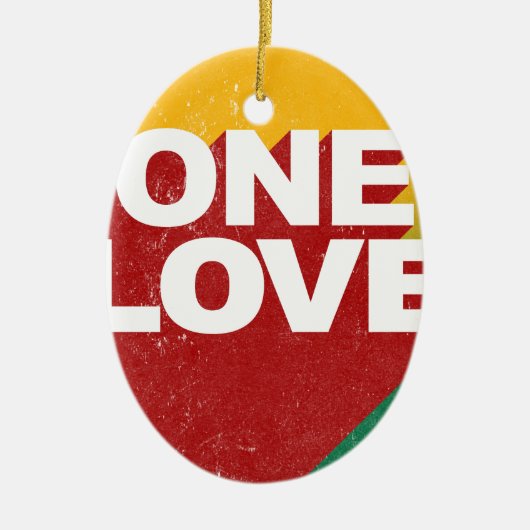Ein Liebe-Poster Keramikornament (Vorne)