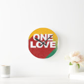 Ein Liebe-Poster Runde Wanduhr (Zuhause)