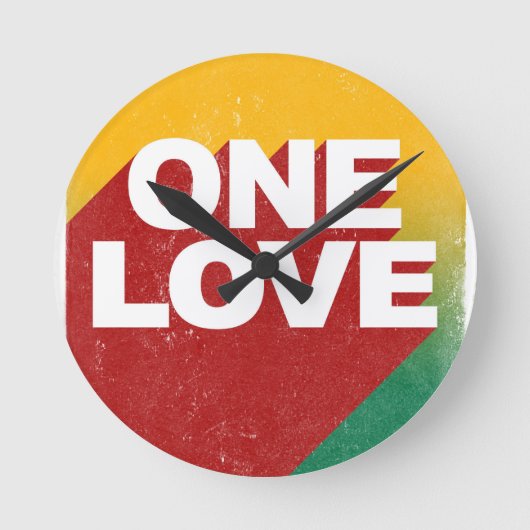 Ein Liebe-Poster Runde Wanduhr (Vorderseite)