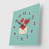 Ein Liebe Quadratische Wanduhr (Winkel)