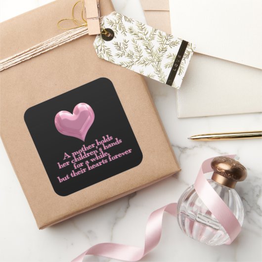 Ein Liebe-Weihnachtsaufkleber für Mütter Quadratischer Aufkleber (Schenken)
