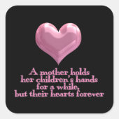 Ein Liebe-Weihnachtsaufkleber für Mütter Quadratischer Aufkleber (Vorderseite)