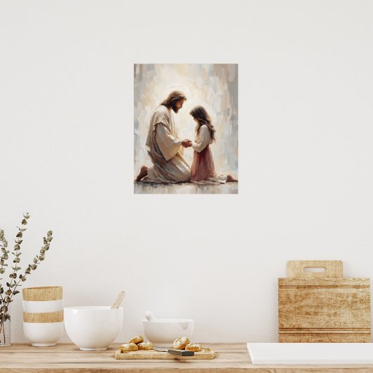 Ein liebender Retter, Christliche Kunst, Jesus und Poster (Küche)