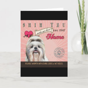 Ein liebender Shih Tzu macht unser Haus zum Zuhaus Feiertagskarte