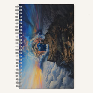 Ein liebendes Paar am Rand eines Cliff-Einsatzes Notizblock