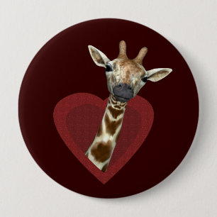 Ein liebes Herz für Giraffen Button