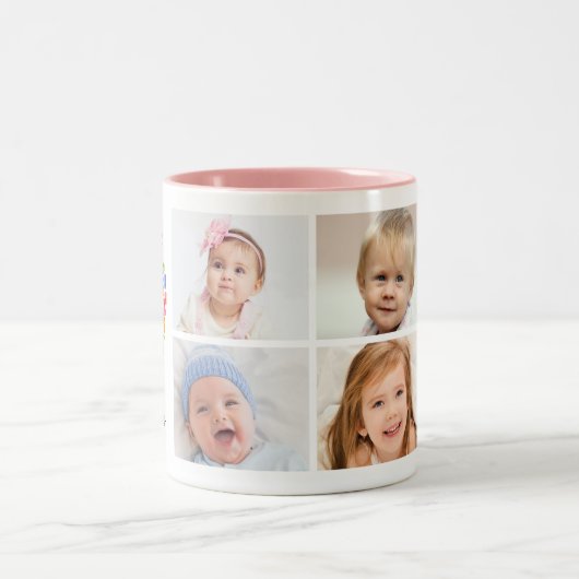 Ein liebes Memaw Vier FotoCollage Zweifarbige Tasse (Mittel)