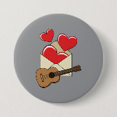 Ein Liebesbrief und eine Gitarre für Dich Button (Vorderseite)