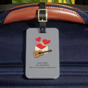 Ein Liebesbrief und eine Gitarre für Dich Gepäckanhänger