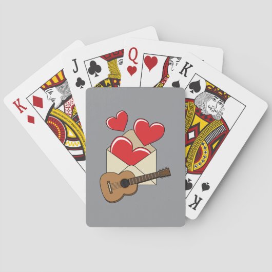 Ein Liebesbrief und eine Gitarre für Dich Spielkarten (Rückseite)