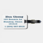 Ein liebevoller chinesischer Herr (orientalischer Gepäckanhänger (Rückseite horizontal)