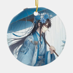 Ein liebevoller chinesischer Herr (orientalischer Keramik Ornament