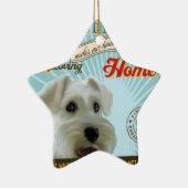 Ein liebevoller MiniSchnauzer macht unser Keramik Ornament (Rechts)