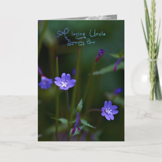 Ein liebevoller Onkel, Beileidskarte Karte (Vorderseite)