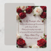 Ein liebevolles Muttertagsgefühl Feiertagskarte (Vorne/Hinten)