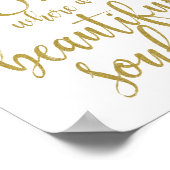 Ein Light bleibt Gold Script Memorial Sign Poster (Ecke)