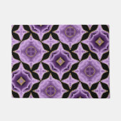 Ein lila Amethystgold und schwarz abstrakt Fußmatte (Vorderseite)