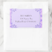 Ein Lila Blumenlicht Rechteckiger Aufkleber (Tasche)