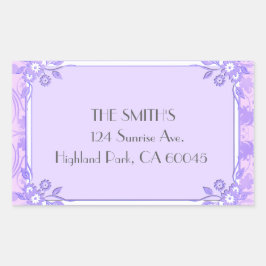 Ein Lila Blumenlicht Rechteckiger Aufkleber