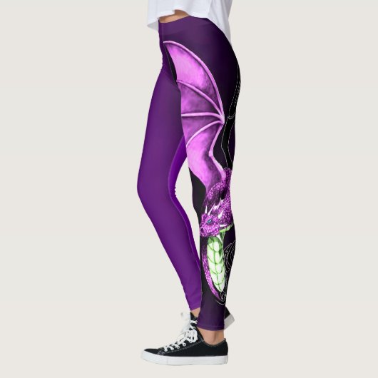 Ein lila Drache Leggings (Links)
