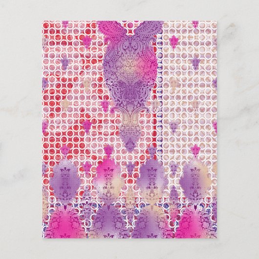 ein lila Hintergrund mit Punkten Flyer (Hinten)