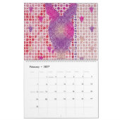 ein lila Hintergrund mit Punkten Kalender (Feb 2027)