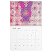 ein lila Hintergrund mit Punkten Kalender (Jan 2027)