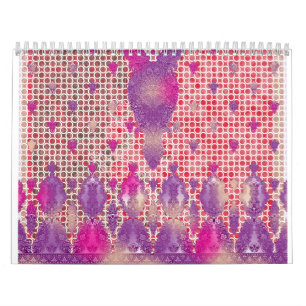 ein lila Hintergrund mit Punkten Kalender