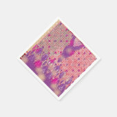 ein lila Hintergrund mit Punkten Serviette (Ecke)