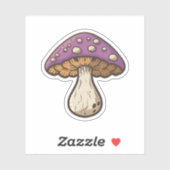 ein lila Kernpilz Aufkleber (Blatt)