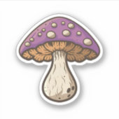 ein lila Kernpilz Aufkleber (Vorderseite)