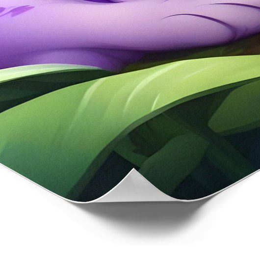 Ein Lila Löwengürtel im Dschungel Poster (Ecke)