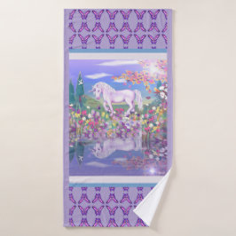 Ein lila Paradies Badehandtuch