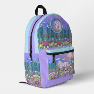 Ein lila Paradies Bedruckter Rucksack
