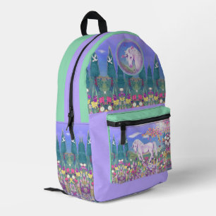 Ein lila Paradies Bedruckter Rucksack