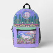 Ein lila Paradies Bedruckter Rucksack (Vorderseite)