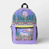 Ein lila Paradies Bedruckter Rucksack (Vorderseite)